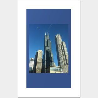 Willis Tower in Chicago - view from a taxi. Posters and Art